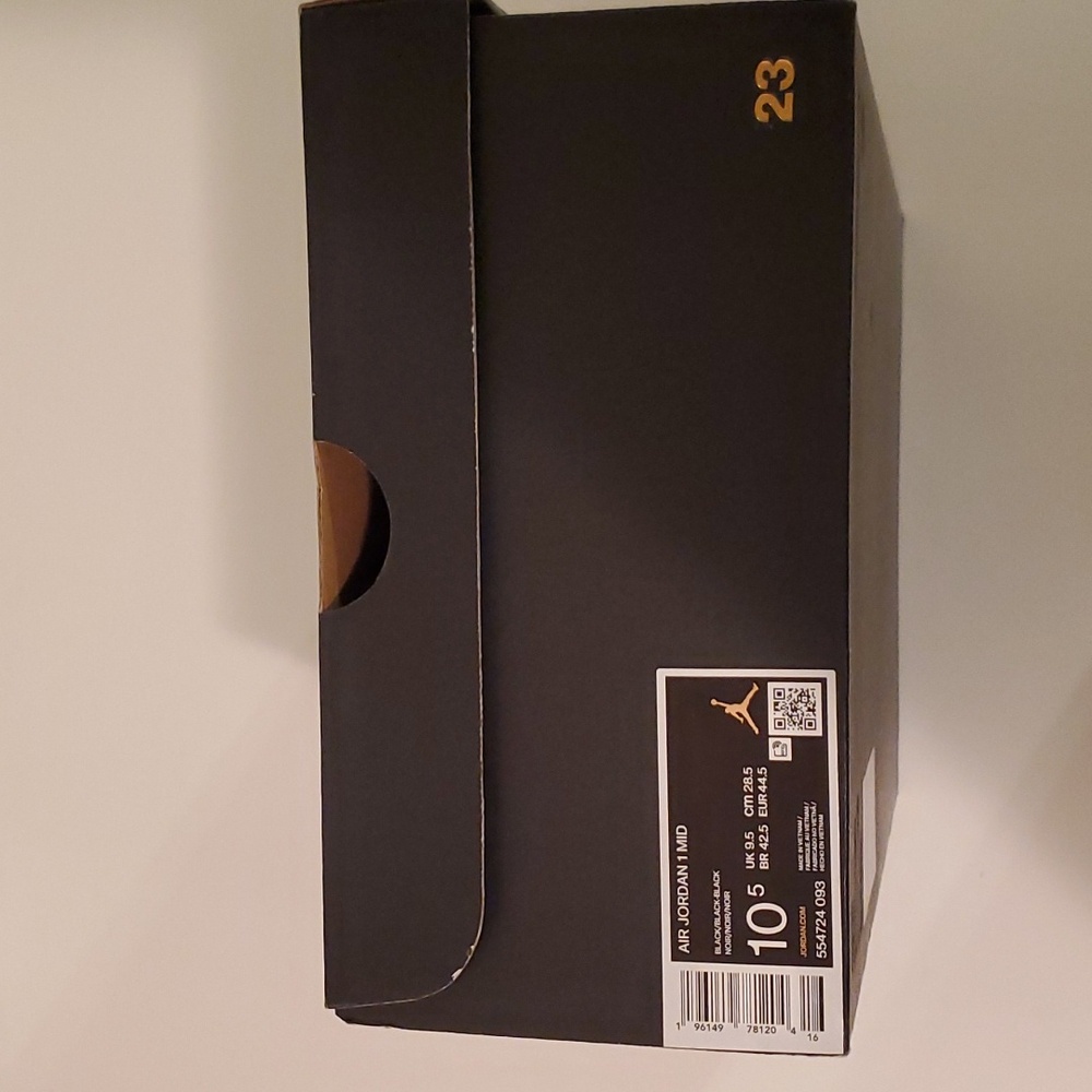 NIKE AIR JORDON 1 MID Men's black size 10.5 - Picture 4 of 15